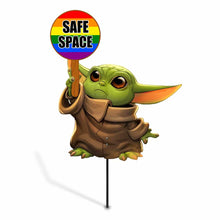 Load image into Gallery viewer, Personalized Safe Space Metal Garden Art LGBT Support Decor