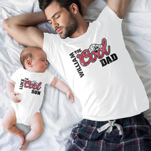 Load image into Gallery viewer, Personalized Cool Dad & Baby Onesie Set Custom Gift for Father