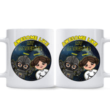Load image into Gallery viewer, Personalized Awesome Like My Daughter Mug Custom Name Gift for Dad
