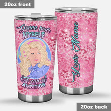 Load image into Gallery viewer, Personalized Pink Glitter Tumbler Custom Name Gift for Mom