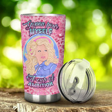 Load image into Gallery viewer, Personalized Pink Glitter Tumbler Custom Name Gift for Mom