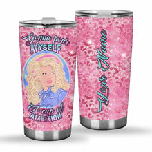 Load image into Gallery viewer, Personalized Pink Glitter Tumbler Custom Name Gift for Mom