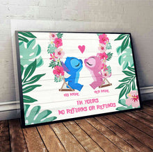 Load image into Gallery viewer, Personalized Ohana Canvas Print Custom Names Unique Couple Gift