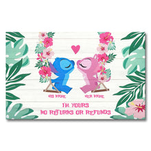 Load image into Gallery viewer, Personalized Ohana Canvas Print Custom Names Unique Couple Gift