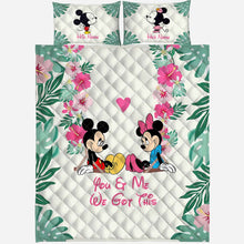 Load image into Gallery viewer, Personalized Mickey & Minnie Mouse Quilt Set for Couples | Unique Gift