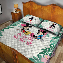 Load image into Gallery viewer, Personalized Mickey & Minnie Mouse Quilt Set for Couples | Unique Gift