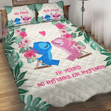 Load image into Gallery viewer, Personalized Ohana Quilt Set Custom Couple Gift for Wedding Anniversary