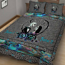 Load image into Gallery viewer, Personalized Horror-Themed Quilt Set Custom Names Unique Gift