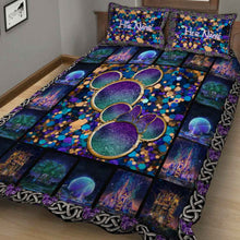 Load image into Gallery viewer, Personalized Mickey Mouse Quilt Set Custom Name Gift for Couples
