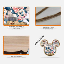 Load image into Gallery viewer, Personalized Mickey Mouse Wooden Sign Custom Names Gift for Couples