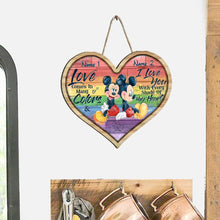 Load image into Gallery viewer, Personalized LGBT Support Wood Sign with Custom Names - Heart Design