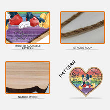 Load image into Gallery viewer, Personalized LGBT Support Wood Sign with Custom Names - Heart Design