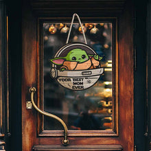 Load image into Gallery viewer, Personalized Yoda Best Mom Ever Wood Sign Gift for Mother's Day