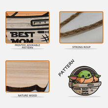 Load image into Gallery viewer, Personalized Yoda Best Mom Ever Wood Sign Gift for Mother's Day