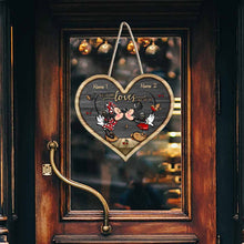 Load image into Gallery viewer, Personalized Heart Wood Sign with Names - Couple Gift for Wedding, Anniversary, Valentine's Day