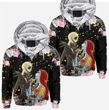 Load image into Gallery viewer, Personalized Nightmare Couples All Over Hoodie Custom Design Gift