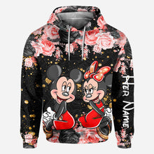 Load image into Gallery viewer, Personalized Couple Hoodie All Over Print Custom Names Gift Idea
