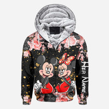 Load image into Gallery viewer, Personalized Couple Hoodie All Over Print Custom Names Gift Idea