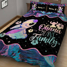 Load image into Gallery viewer, Personalized Ohana Quilt Set for Family - Cute Design
