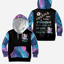 Load image into Gallery viewer, Personalized Ohana Hoodie and Leggings Set Custom Name Gift