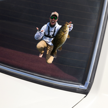 Load image into Gallery viewer, Personalized Fishing Lover Car Sticker Custom Photo Gift for Dad