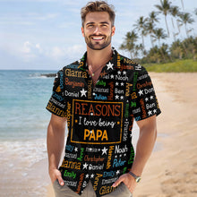 Load image into Gallery viewer, Personalized Hawaiian Shirt for Grandpa with Kids Names Gift