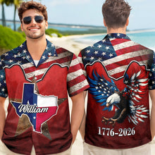 Load image into Gallery viewer, Personalized Hawaiian Shirt Custom Name 250th Anniversary Gift for Dad