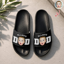 Load image into Gallery viewer, Personalized Kid Photo Slide Sandals Unique Gift for Dad