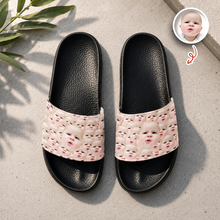 Load image into Gallery viewer, Personalized Kid Face Slide Sandals Gift for Dad or Mom