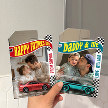 Load image into Gallery viewer, Personalized Hot Wheels Packaging Photo Keepsake Gift for Dad