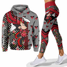 Load image into Gallery viewer, Personalized Minnie Mouse Ears Hoodie & Leggings Set Gift for Kids