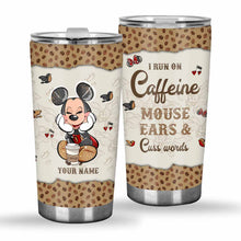 Load image into Gallery viewer, Personalized Caffeine Mouse Ears Tumbler Custom Name Gift