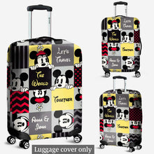 Load image into Gallery viewer, Personalized Mickey Mouse Luggage Cover with Custom Names for Travel Lovers