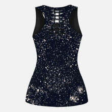 Load image into Gallery viewer, Personalized Ohana Hollow Tank Top & Leggings Set for Women