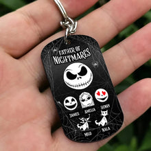 Load image into Gallery viewer, Personalized Father Of Nightmares Stainless Steel Keychain Gift for Dad