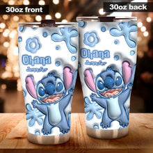 Load image into Gallery viewer, Personalized Ohana Tumbler - Custom 3D Drinkware for Family