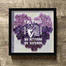 Load image into Gallery viewer, Personalized Heart-Shaped Flower Shadow Box Custom Art Gift