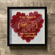 Load image into Gallery viewer, Personalized Heart-Shaped Flower Shadow Box Gift for Couples