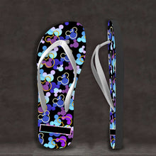 Load image into Gallery viewer, Personalized Mouse Ears Flip Flops Custom Name Gift for Summer