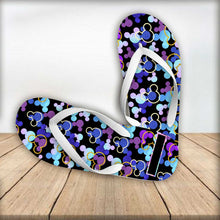 Load image into Gallery viewer, Personalized Mouse Ears Flip Flops Custom Name Gift for Summer
