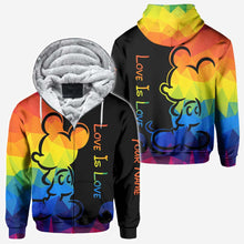Load image into Gallery viewer, Personalized LGBT Pride T-shirt & Hoodie with Love Is Love Design