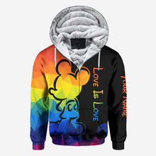 Load image into Gallery viewer, Personalized LGBT Pride T-shirt & Hoodie with Love Is Love Design