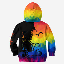 Load image into Gallery viewer, Personalized LGBT Pride T-shirt & Hoodie with Love Is Love Design