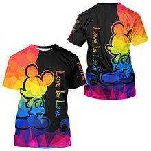 Load image into Gallery viewer, Personalized LGBT Pride T-shirt & Hoodie with Love Is Love Design
