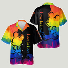 Load image into Gallery viewer, Personalized Love Is Love Hawaiian Shirt Custom Name LGBT Gift