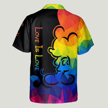 Load image into Gallery viewer, Personalized Love Is Love Hawaiian Shirt Custom Name LGBT Gift