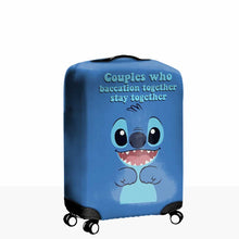 Load image into Gallery viewer, Personalized Luggage Cover for Couples with Leather Print