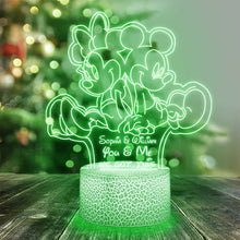 Load image into Gallery viewer, Personalized Mouse Shaped Light Base for Couples Gift | Custom Name Plaque