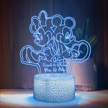 Load image into Gallery viewer, Personalized Mouse Shaped Light Base for Couples Gift | Custom Name Plaque