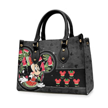 Load image into Gallery viewer, Personalized Grandma Leather Handbag with Watermelon Design Gift for Mom